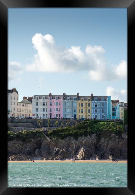 Colorful Houses of Tenby Pembrokeshire Framed Print by Patrick Metcalfe