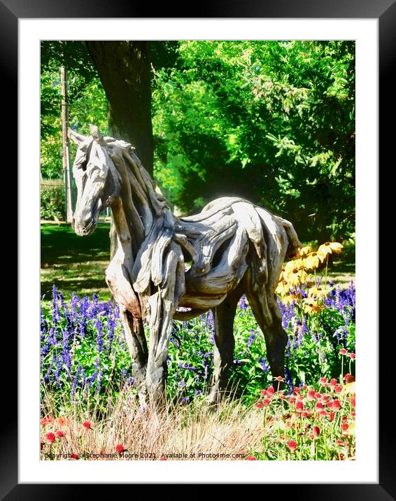 Wooden horse Framed Mounted Print by Stephanie Moore