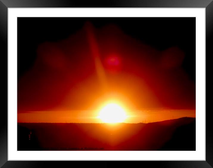 Sunset over the Gatineau Hills Framed Mounted Print by Stephanie Moore