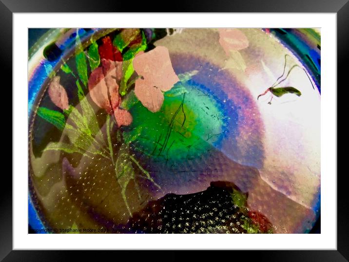 Abstract flowers Framed Mounted Print by Stephanie Moore