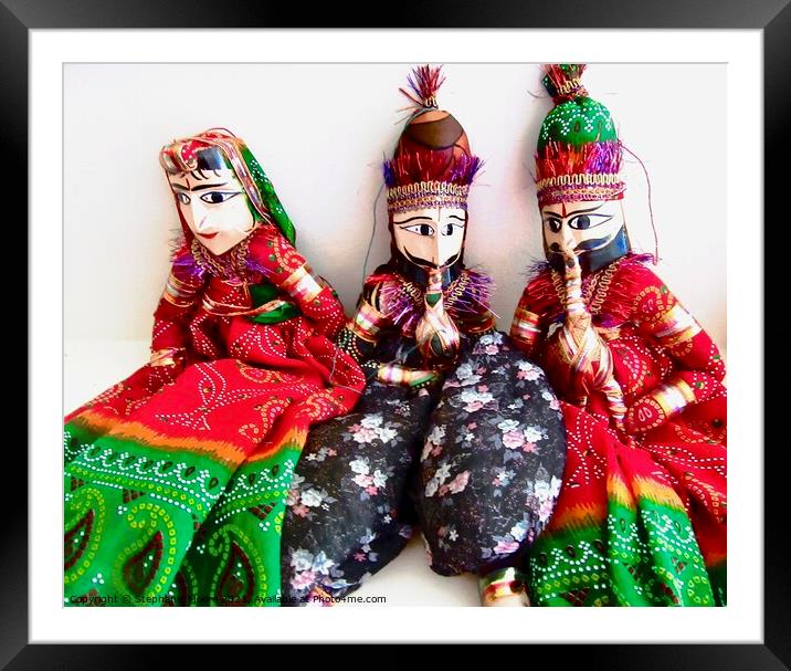 Indian Puppets Framed Mounted Print by Stephanie Moore