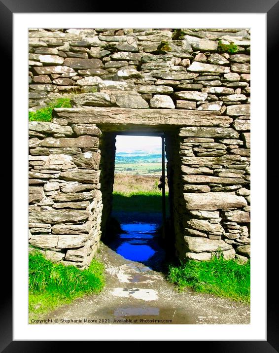 Doorway at Grianan or Aileach Framed Mounted Print by Stephanie Moore