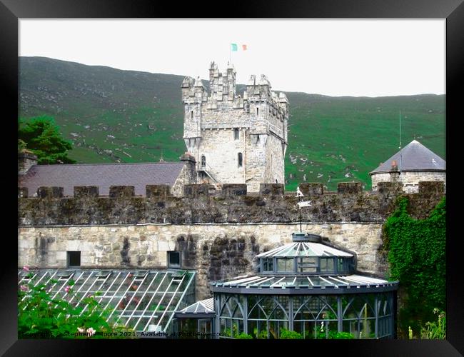 Glenveagh Castle and greenhouses Framed Print by Stephanie Moore