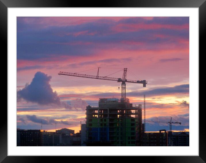 Downtown Sunset Framed Mounted Print by Stephanie Moore