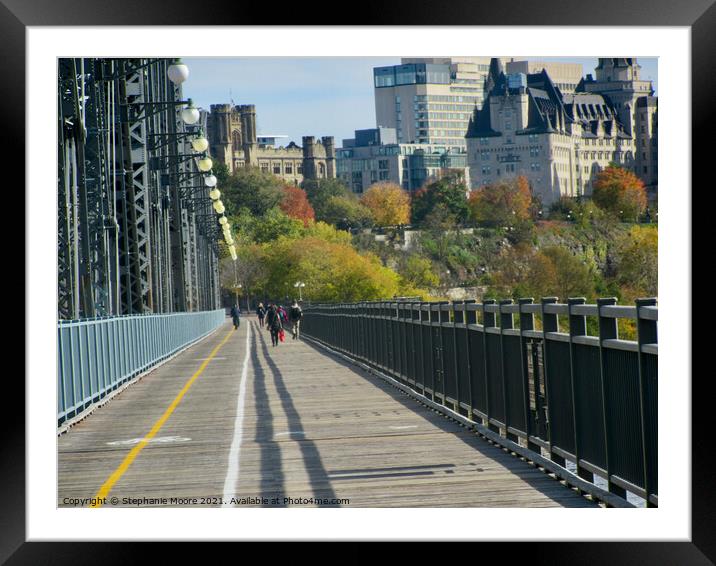 Walkway across the Interprovincial Bridge, Ottawa, ON Framed Mounted Print by Stephanie Moore