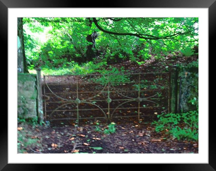 Shady Gate Framed Mounted Print by Stephanie Moore