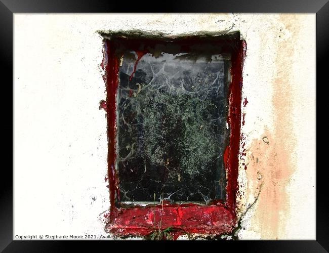 Window in an abandoned cottage Framed Print by Stephanie Moore