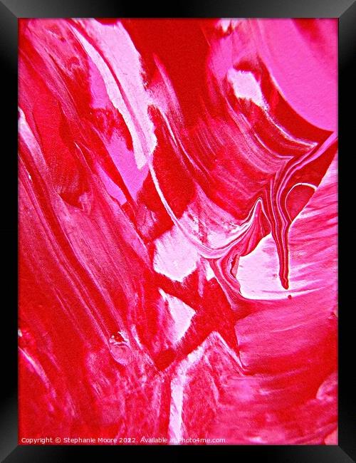 Pink Abstract shape Framed Print by Stephanie Moore