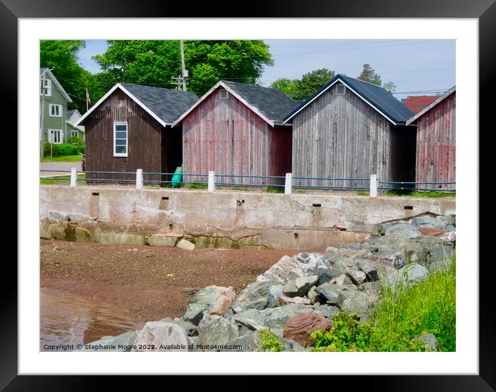 Fishermen's Sheds Framed Mounted Print by Stephanie Moore