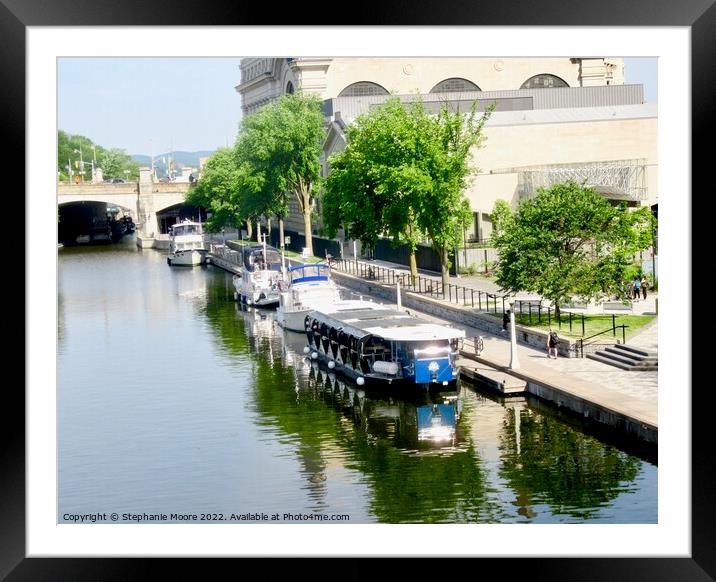 Boats in the Rideau Canal Framed Mounted Print by Stephanie Moore