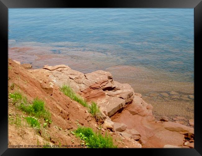 Red Cliff of PEI Framed Print by Stephanie Moore