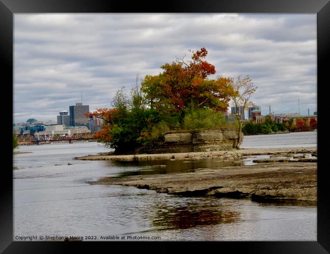 Exposed riverbed in the Ottawa River Framed Print by Stephanie Moore
