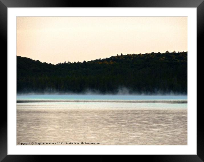 Early morning at the lake Framed Mounted Print by Stephanie Moore