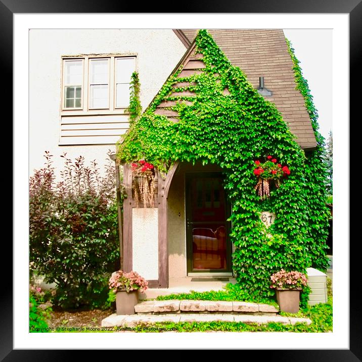 Ivy covered entrance Framed Mounted Print by Stephanie Moore