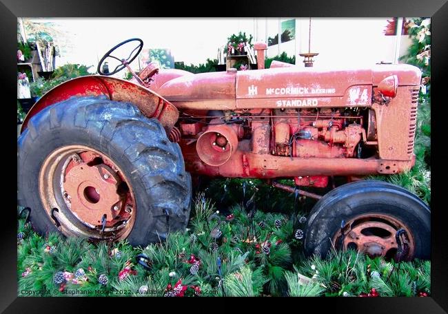 Old Tractor Framed Print by Stephanie Moore