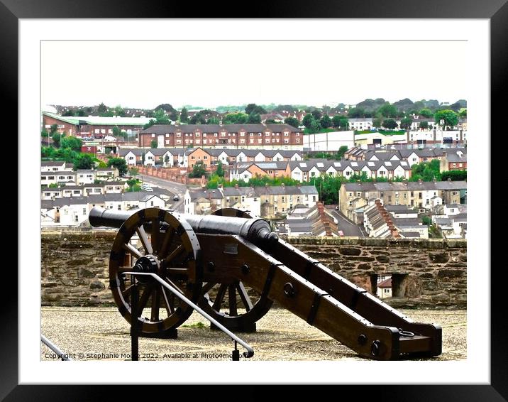 Cannon overlooking Bogside Framed Mounted Print by Stephanie Moore