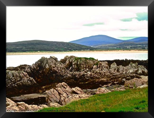 Rocks and mountains of Inishowen, Ireland Framed Print by Stephanie Moore