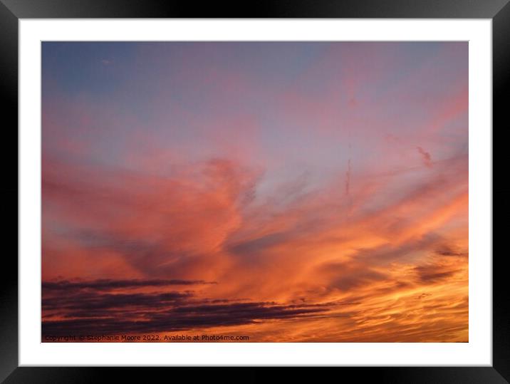 Angry Sunset Framed Mounted Print by Stephanie Moore