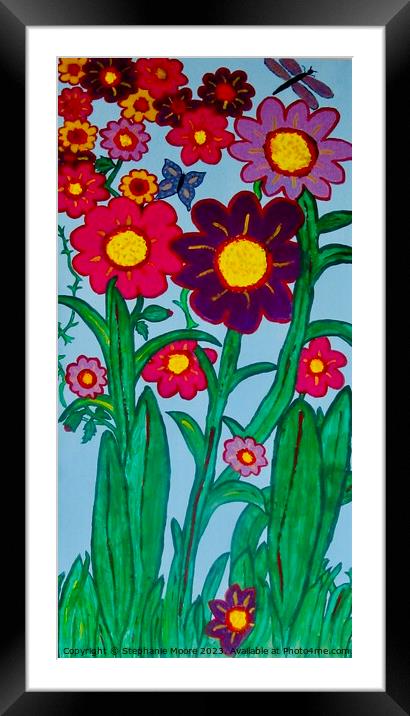 Summer Flowers Framed Mounted Print by Stephanie Moore