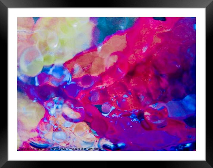 Abstract bubbles Framed Mounted Print by Stephanie Moore