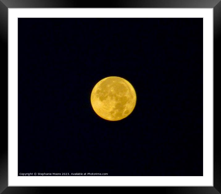 Full Moon Framed Mounted Print by Stephanie Moore