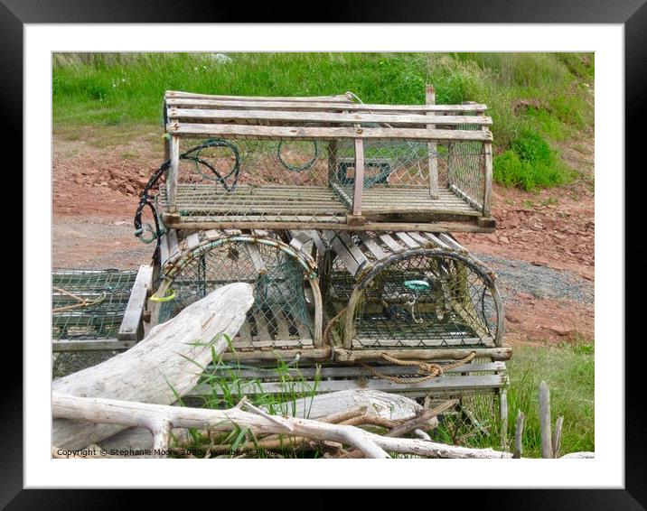 Abandoned Lobster Traps Framed Mounted Print by Stephanie Moore