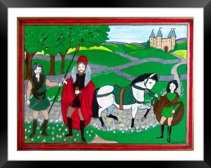 Medieval Irish Chieftain Framed Mounted Print by Stephanie Moore
