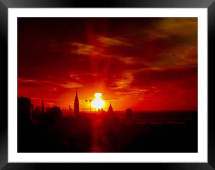 Spectacular sunset Framed Mounted Print by Stephanie Moore