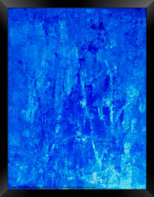 Blue Abstract Framed Print by Stephanie Moore