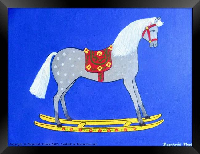 Rocking Horse Framed Print by Stephanie Moore