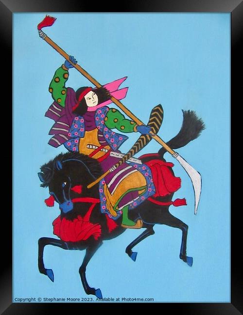 Samurai warrior Framed Print by Stephanie Moore