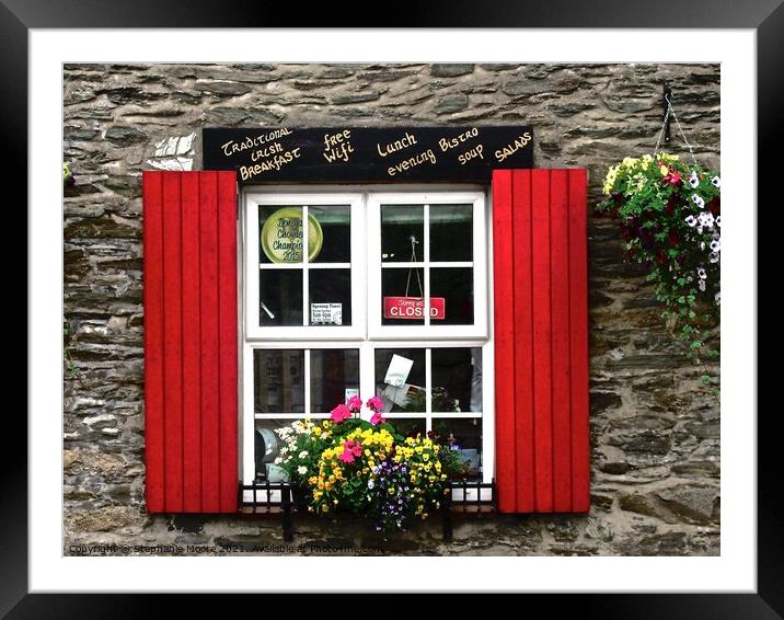 Restaurant Window Framed Mounted Print by Stephanie Moore