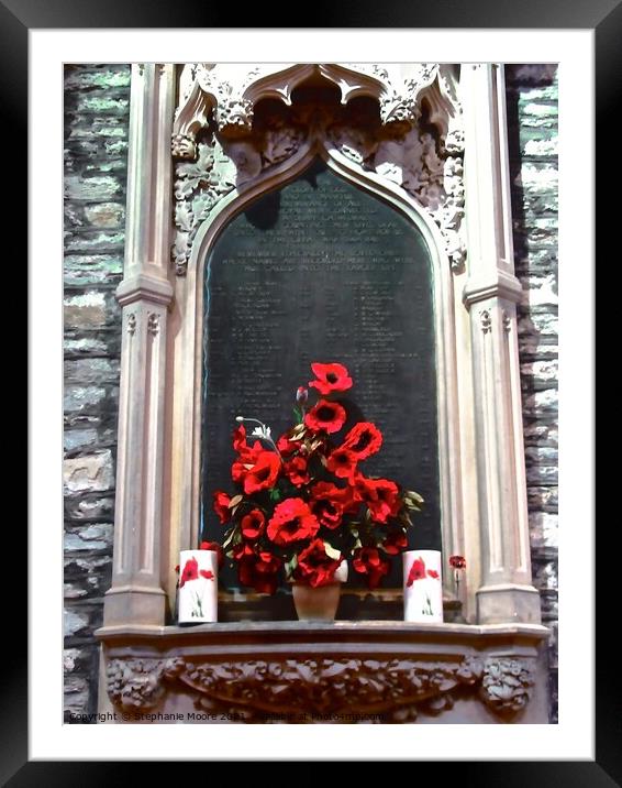 Remembrance Day Poppies Framed Mounted Print by Stephanie Moore