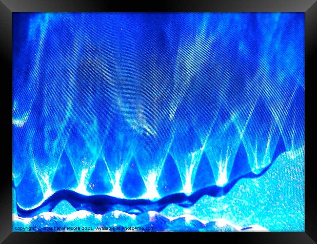 Blue Eruptions Framed Print by Stephanie Moore
