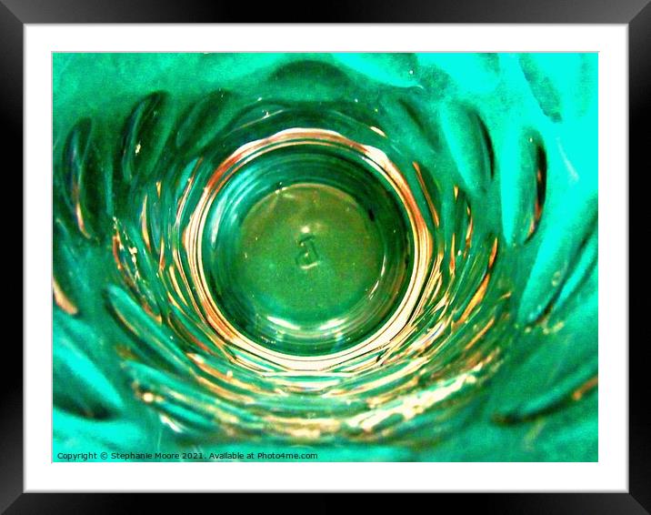 Green whirlpool Framed Mounted Print by Stephanie Moore