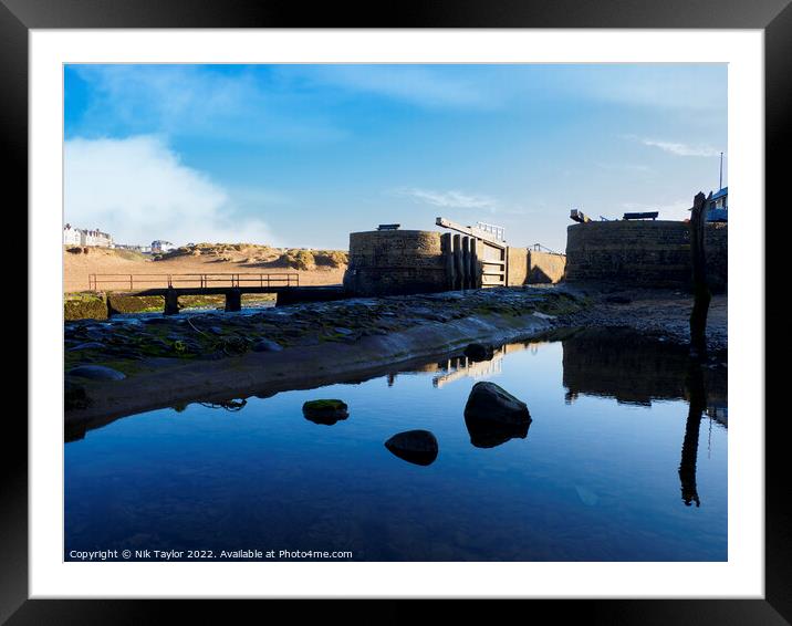 Bude Canal Entrance Framed Mounted Print by Nik Taylor