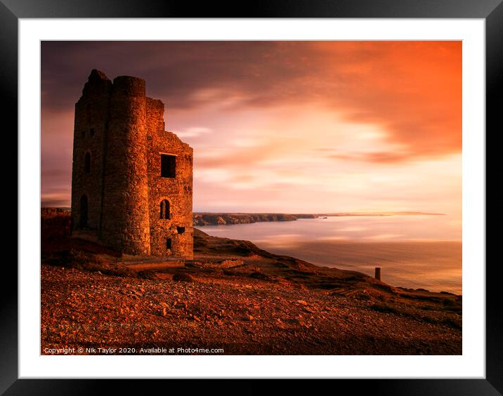 Cornish Coast Framed Mounted Print by Nik Taylor