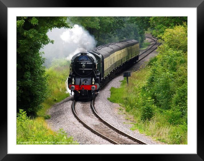 The Tornado steam train Framed Mounted Print by Nik Taylor