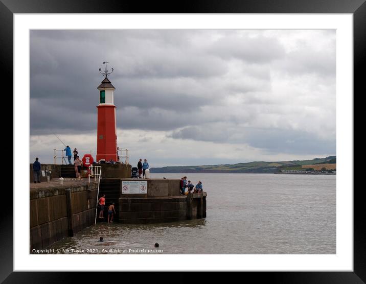Watchet Harbour Framed Mounted Print by Nik Taylor