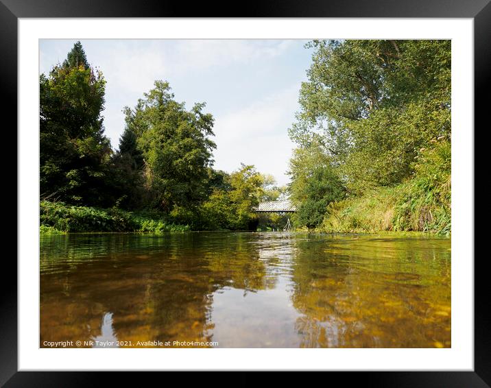The Little Ouse river Framed Mounted Print by Nik Taylor