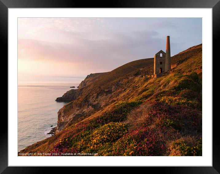 Wheal Coates Tin Mine, St. Agnes Framed Mounted Print by Nik Taylor