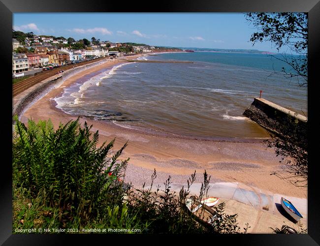 Dawlish from Boat Cove Framed Print by Nik Taylor