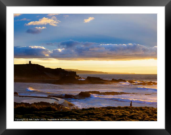 Bude at sunset Framed Mounted Print by Nik Taylor