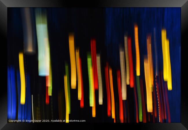 Colorful Abstract Lights as Background Framed Print by Engin Sezer