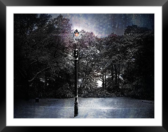 LONELY LAMPOST   Framed Mounted Print by LG Wall Art