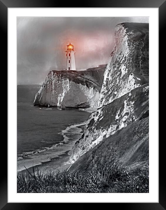 DURDLE DOOR LIGHTHOUSE!!! Framed Mounted Print by LG Wall Art