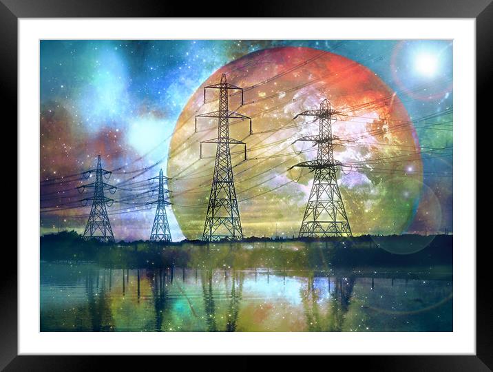 EARTH PYLONS Framed Mounted Print by LG Wall Art