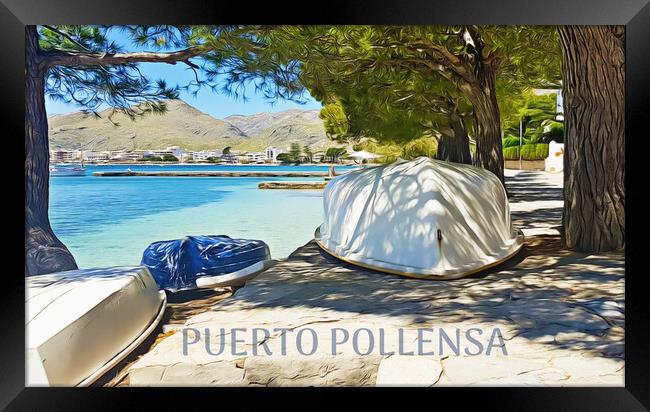 POLLENSA MALLORCA Framed Print by LG Wall Art