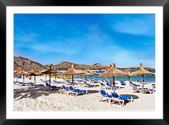 PUERTO POLLENSA  Framed Mounted Print by LG Wall Art