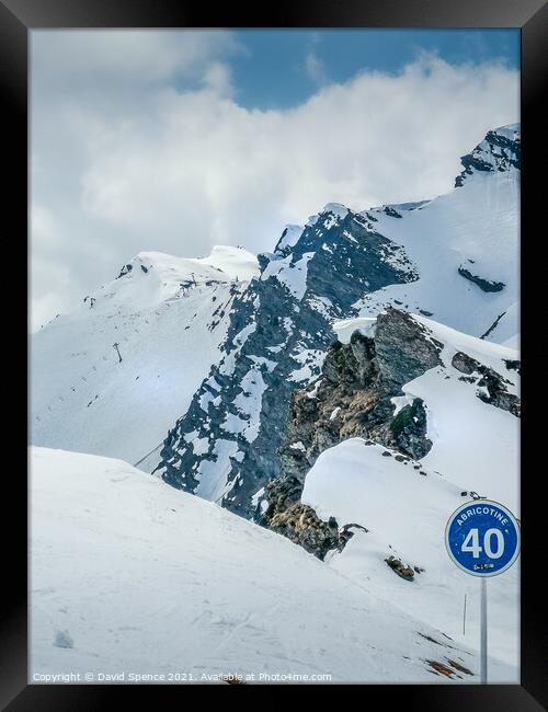 The Swiss Wall Avoriaz  Framed Print by David Spence